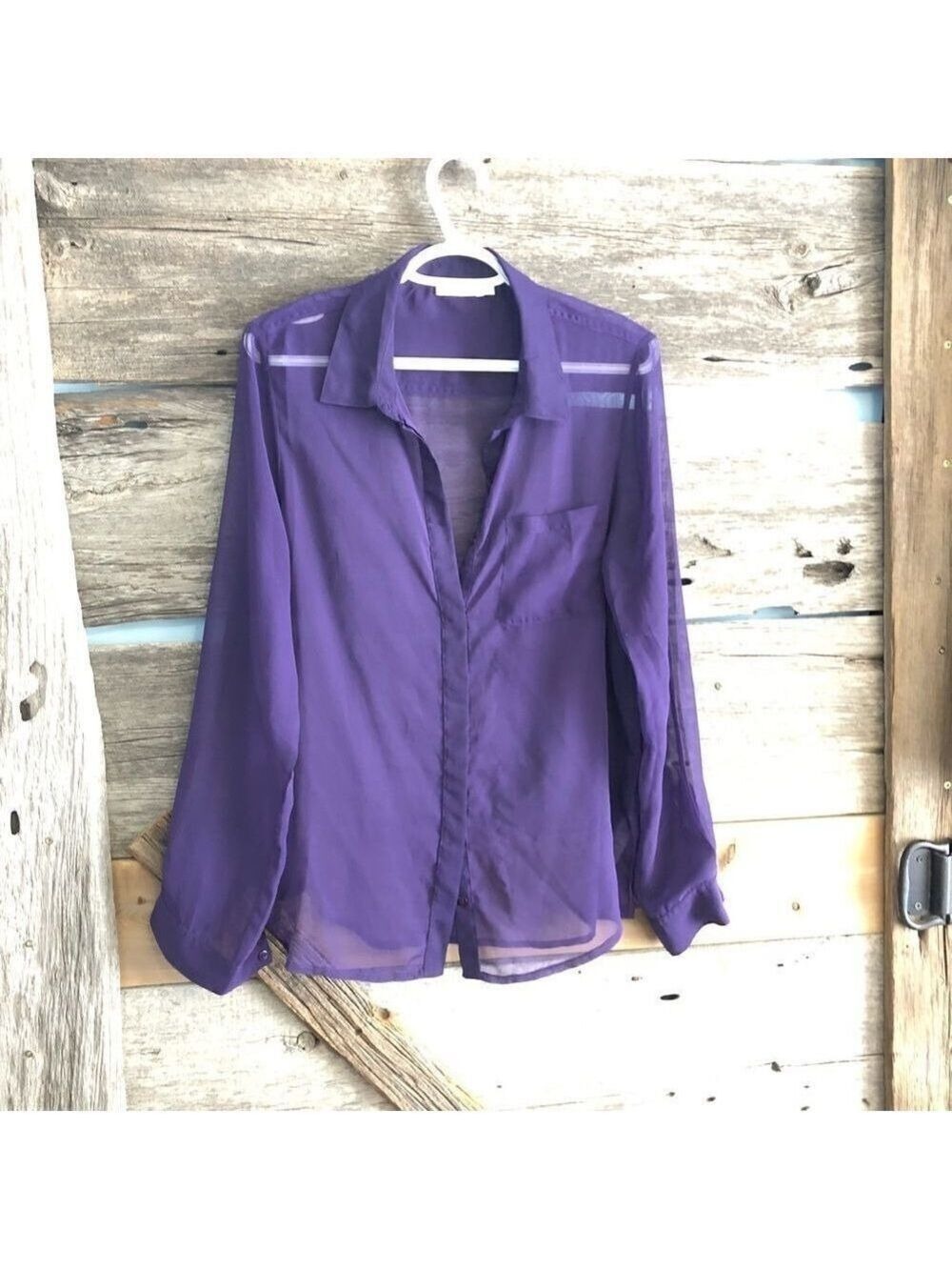 Ricki's Size 10 Sheer Purple Blouse